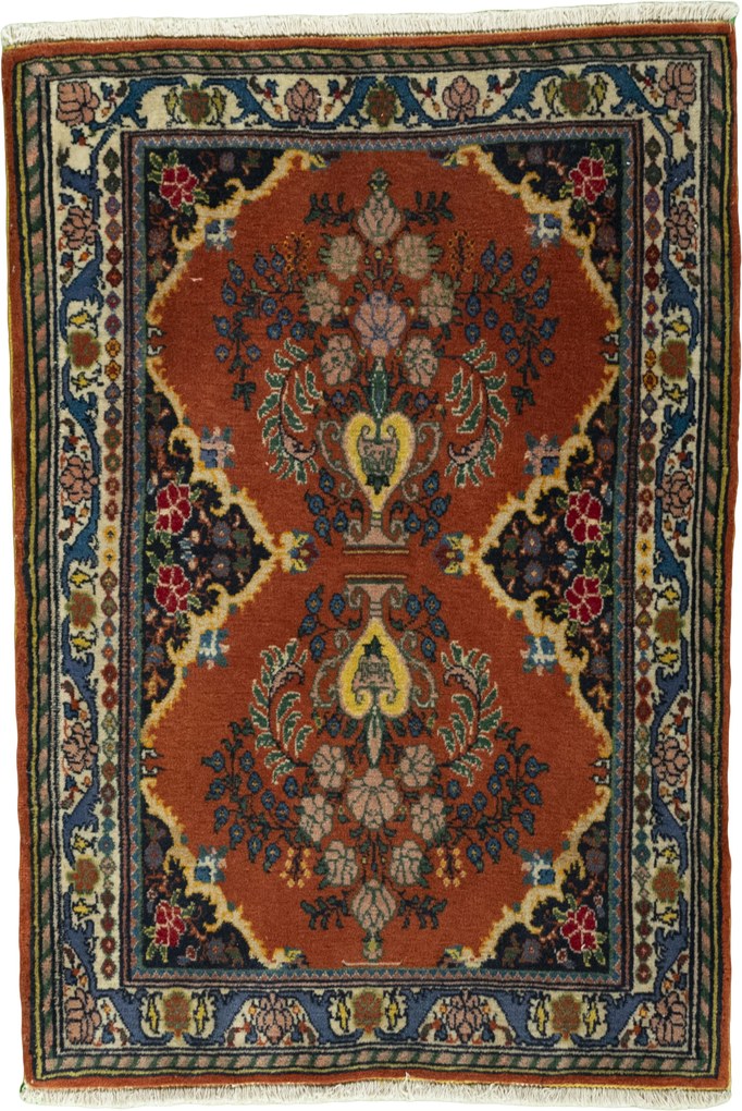Malayer Tappeto persiano 60x90 Rosso (Iran) Annodato A Mano