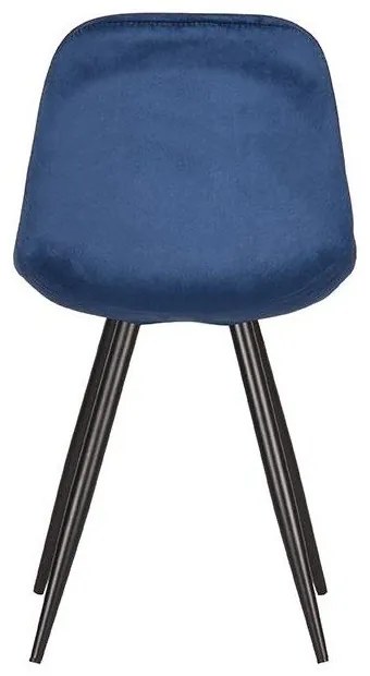 Sedie da pranzo in velluto blu scuro in set di 2 pezzi Capri - LABEL51