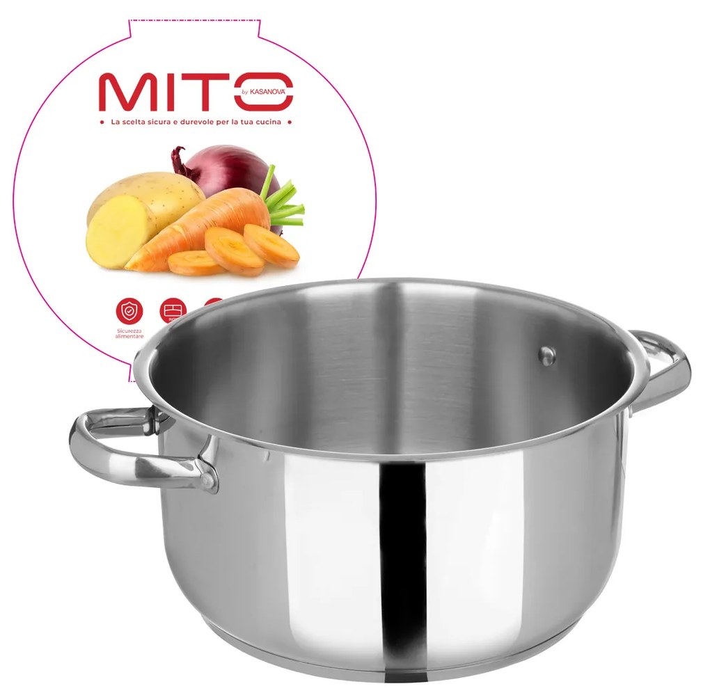 Casseruola 26 cm in acciaio inox Mito