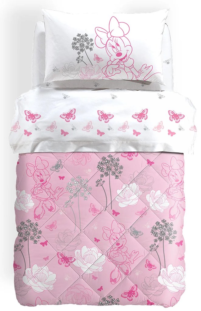 Trapunta Singolo Minnie natural Cartoons, in cotone CALEFFI