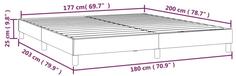 Giroletto a Molle Grigio Scuro 180x200 cm in Tessuto