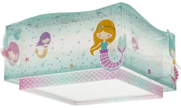 Dalber 63446 - Plafoniera per bambini MERMAIDS 2xE27/60W/230V