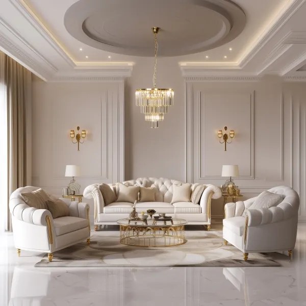 Brilagi - LED Lampadario di cristallo a sospensione con catena MOZART 5xE14/40W/230V oro