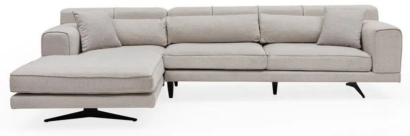 Divano angolare beige chiaro, angolo sinistro Jivago - Artie