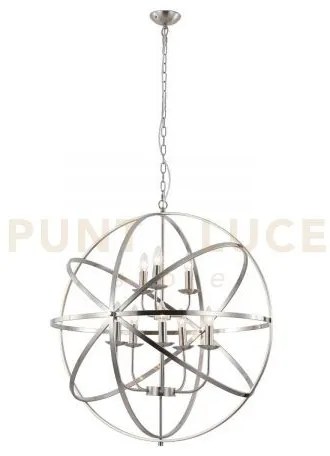 Ciondolo orbit 8lt, metallo argento satinato