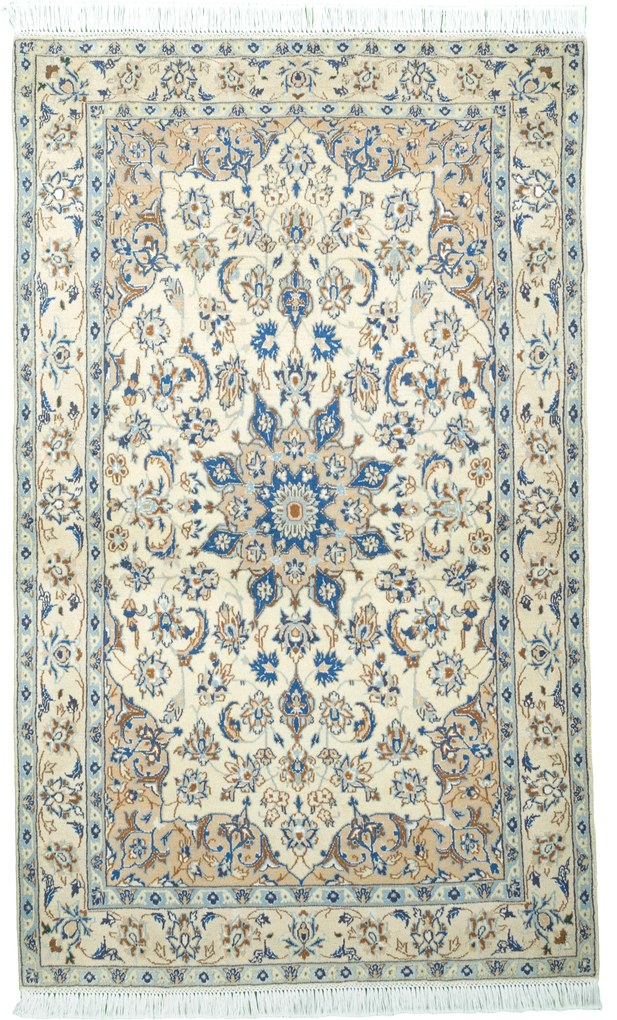 Nain Tappeto 140 x 90 Beige (Iran) Annodato A Mano