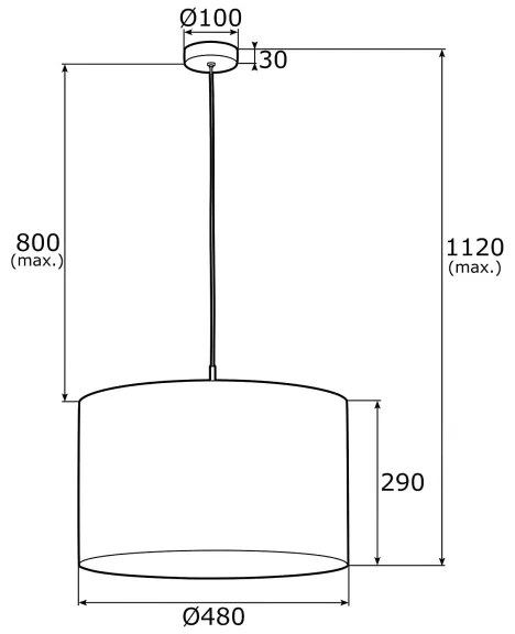 Argon 4285 - Lampadario su filo KASER 1xE27/15W/230V grigio/bianco/ottone