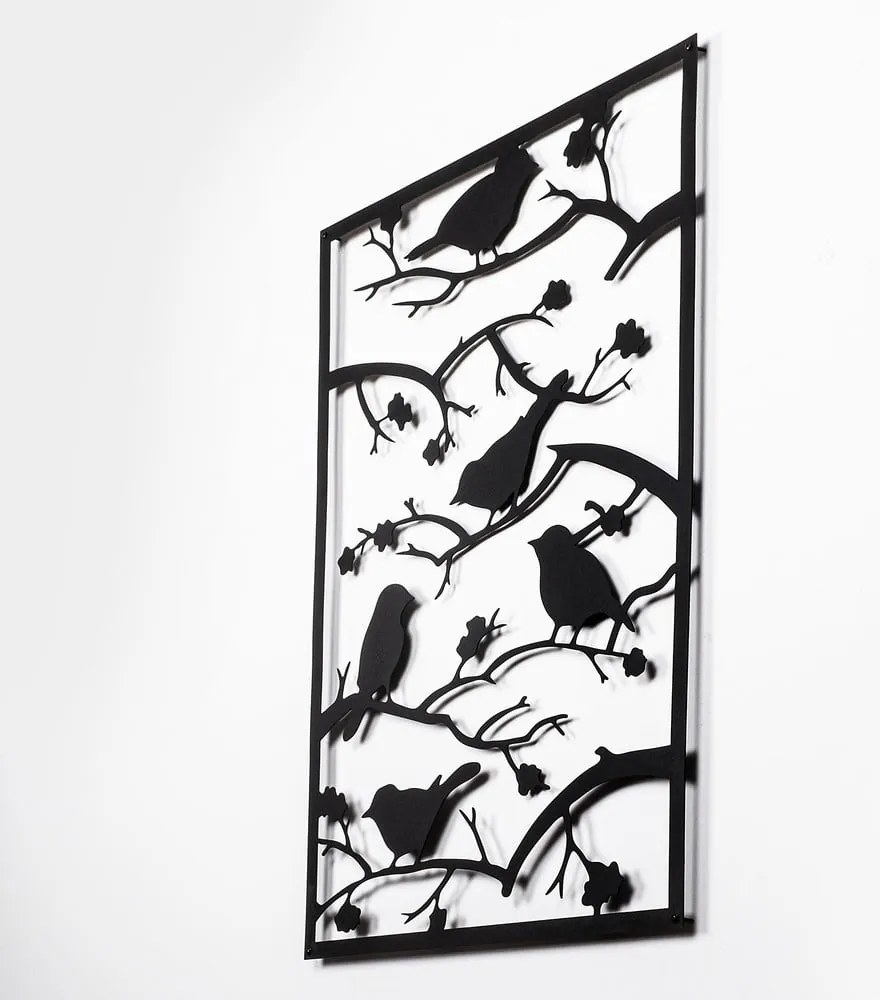 Decorazione murale in metallo 47x66 cm Branch & Birds - Wallity