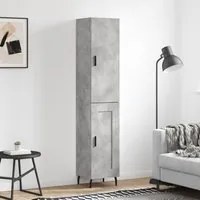 Credenza Grigio Cemento 34,5x34x180 cm in Legno Multistrato 3199125