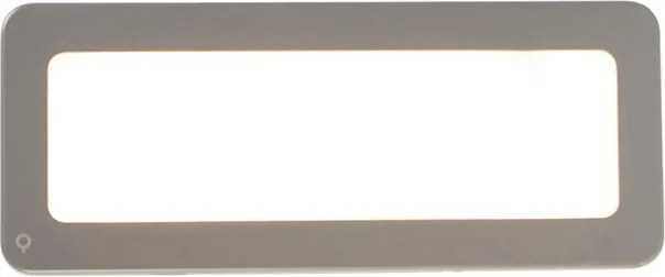 Lampada da parete esterna rettangolare moderna grigia con LED - Prim