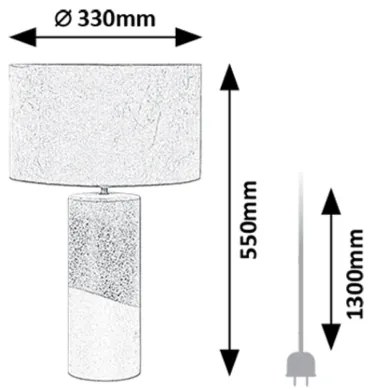 Rabalux 74219 - Lampada da tavolo YELDA 1xE27/40W/230V