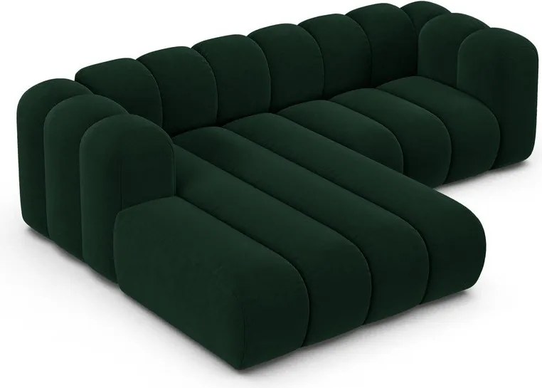 Divano angolare verde scuro ad angolo sinistro Lupine - Micadoni Home