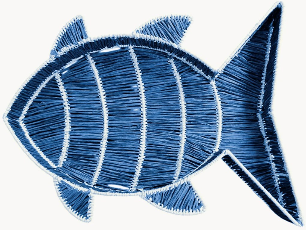 Cestino in rafia fatto a mano Fish