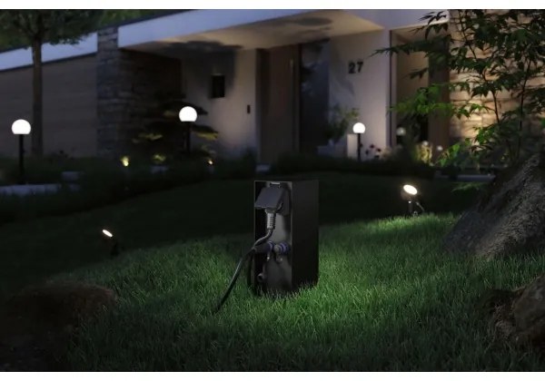 Paulmann 94700 - Colonna presa esterna RIO 2Z SCHUKO 230V IP44