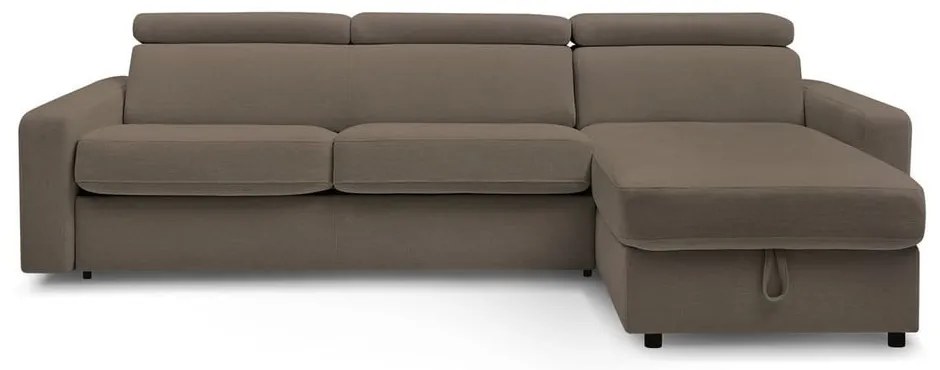 Divano angolare marrone allungabile (con composizione variabile) Monaco – Bobochic Paris