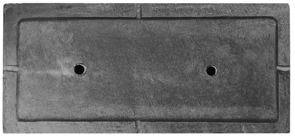 Vaso rettangolare nero da esterno 50 x 23 x 24 cm MYRA Beliani