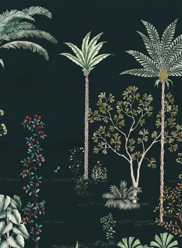 Isidore Leroy Carta da parati panoramica Jardin des Oiseaux Nuit - Panel B