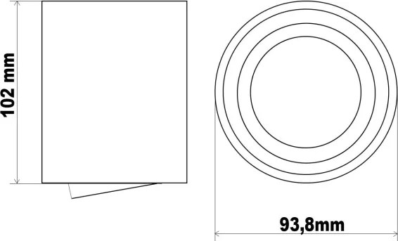 Faretto LED TUBA 1xGU10/5W/230V 2700K nero