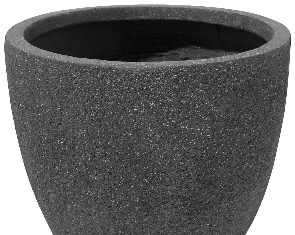 Vaso per piante grigio scuro 36 x 36 x 32 cm KANNIA Beliani