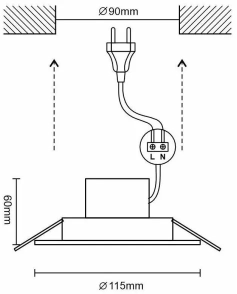 LED Lampada da bagno dimmerabile LED/10W/230V 3000K-6500K Wi-Fi Tuya IP44
