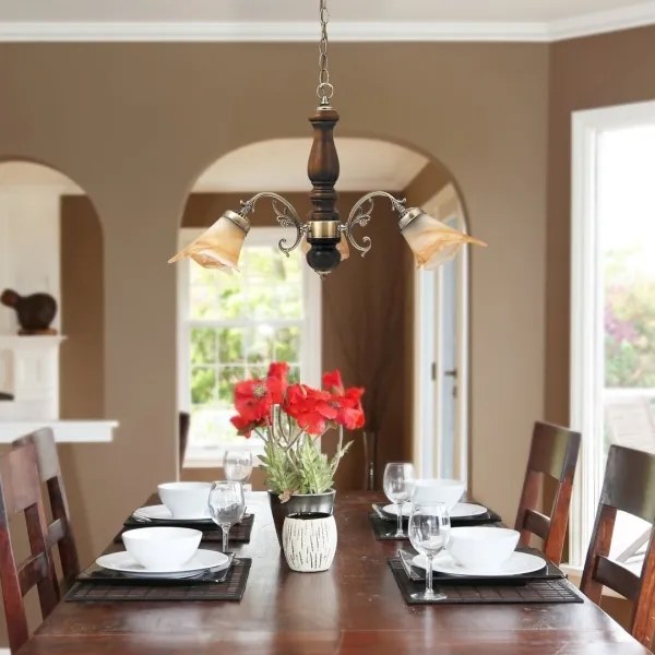 Rabalux 7093 - Lampadario a sospensione con catena RUSTIC 3 3xE14/40W/230V