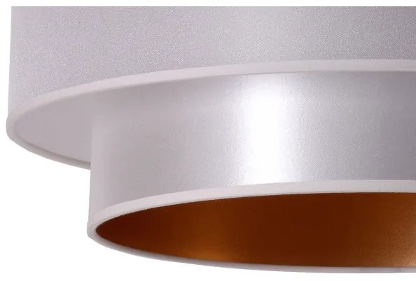 Duolla - Lampadario a sospensione con filo NANTES 1xE27/15W/230V diametro 45 cm argento/rame
