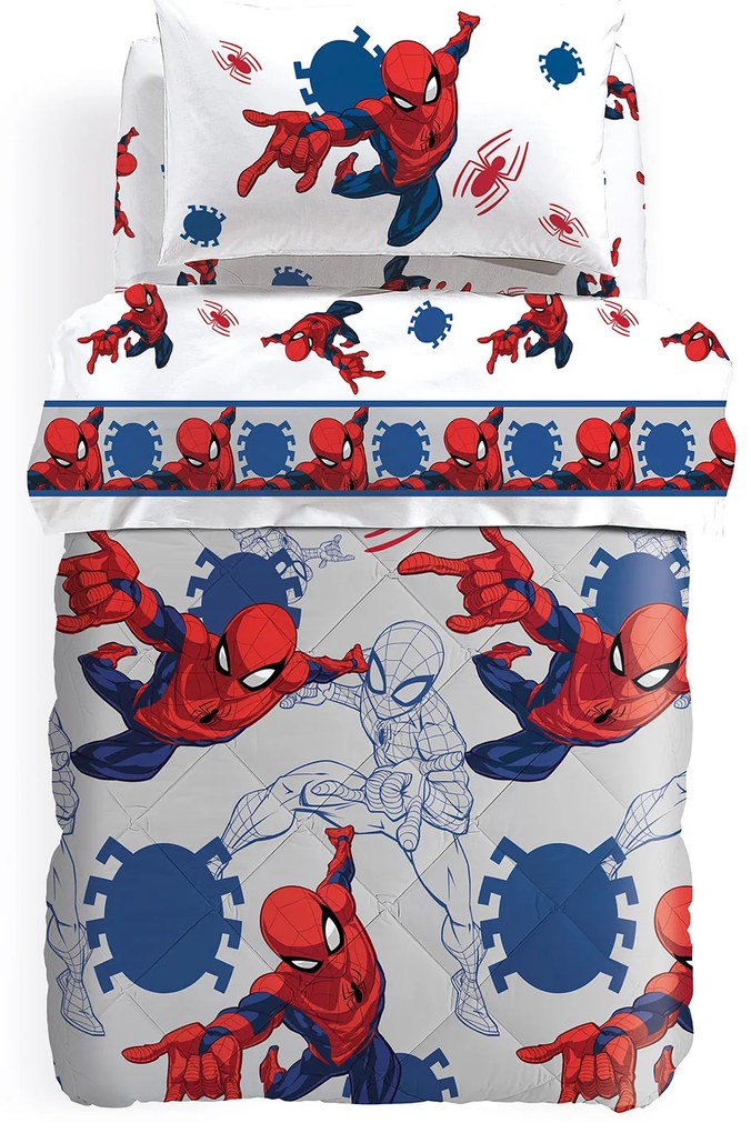 Trapunta in Cotone Spider-man America Singolo Marvel Ragazzo