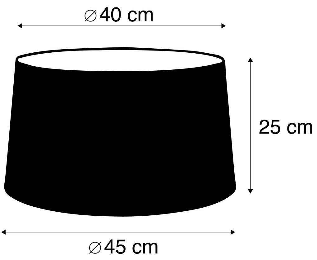 Paralume in lino nero 45/25