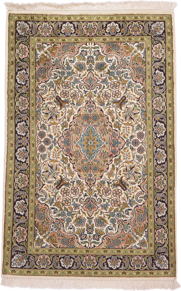Cashmere Silk Tappeto 80 x 120 (Indian) Annodato A Mano