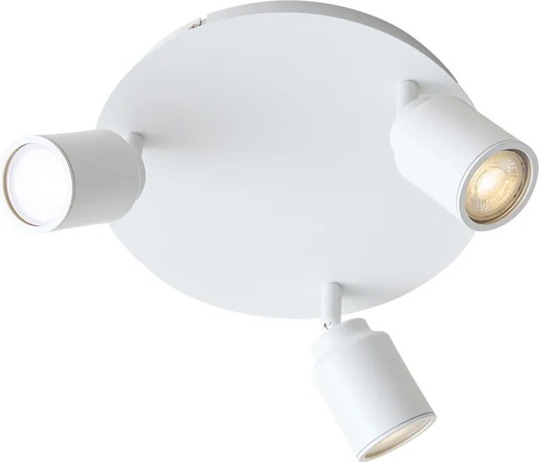 Faretto moderno da bagno bianco 3 luci IP44 - Ducha