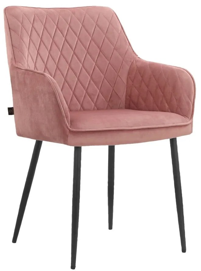 Set di sedie da pranzo rosa chiaro in imbottito 2 pz Elvira – Støraa