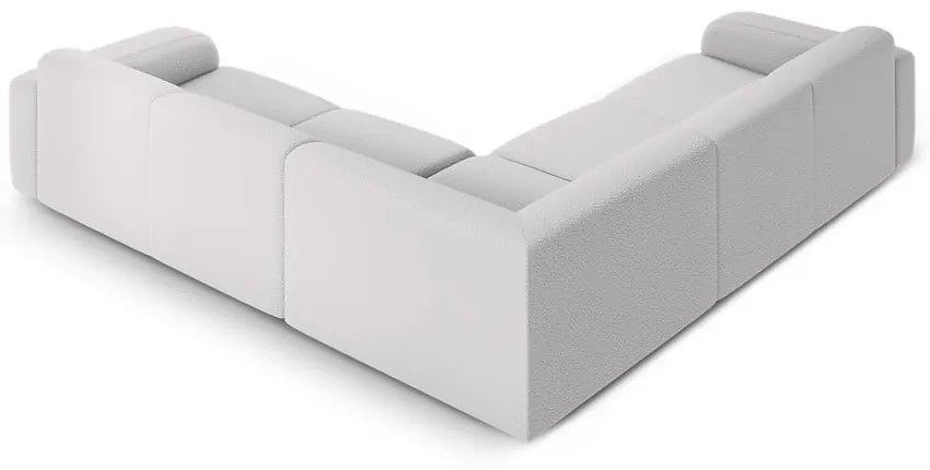 Divano angolare grigio chiaro in tessuto bouclé (angolo variabile / a L) Molino - Micadoni Home