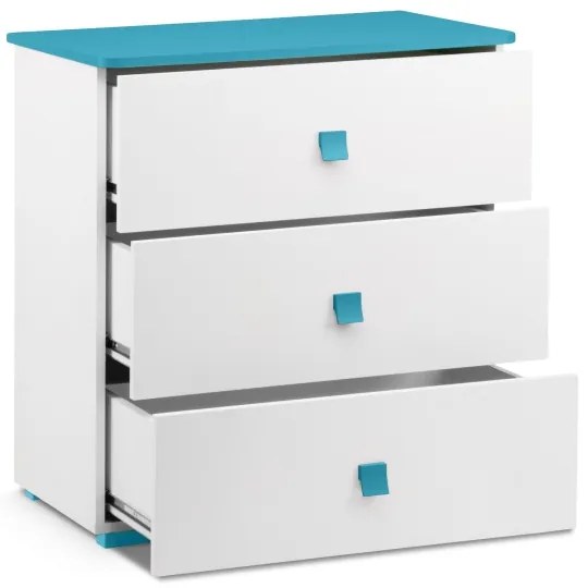 Armadietto PABIS 87x83 cm bianco/blu