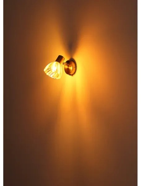 Globo 54315M-1 - Faretto da parete ZACHERY 1xE14/40W/230V oro