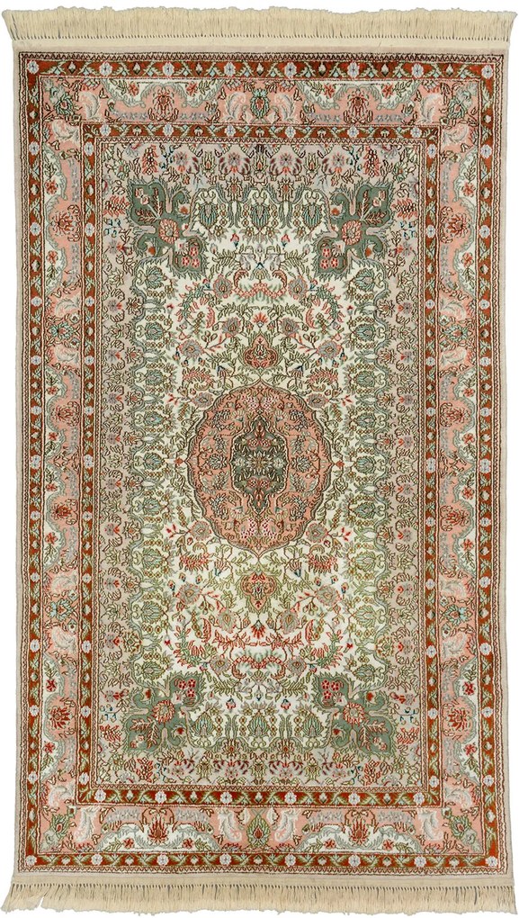 Ghom Tappeto 90 x 150 Beige (Cina) Annodato A Mano