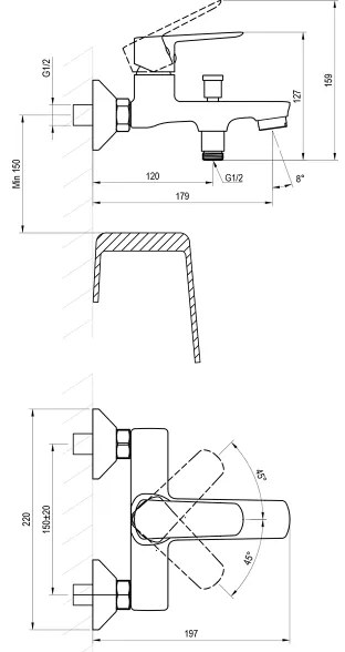 Ravak X070479 - Miscelatore per vasca LIFE nero