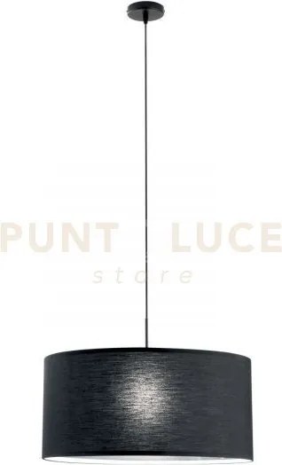 Lampadario a sospensione capital nera 1 luce attacco e27 53x53x150c...