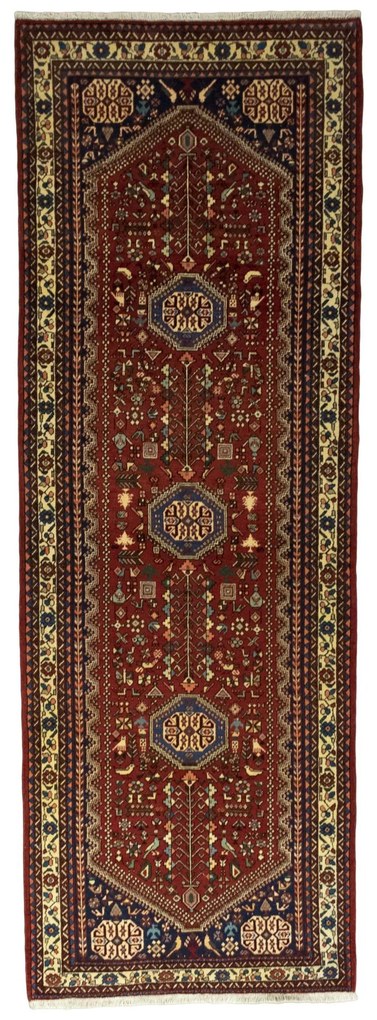 Abadeh Tappeto persiano 100 x 300 Rosso (Iran) Annodato A Mano