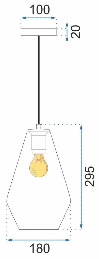 Lampada da soffitto di vetro APP437-1CP APP438-1CP