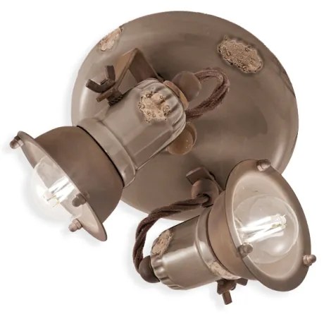 2-light ceiling lamp- C1678 - Loft collection - Ferroluce Retrò