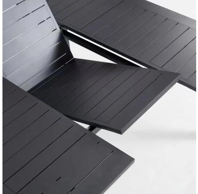 Tavolo In Alluminio Quadrato Da Esterno 145x100-145 Cm Antracite