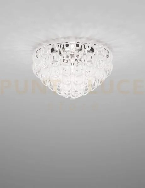 Giogali lampadadario a soffitto 60 bianco e cromo lucido attacco e2...