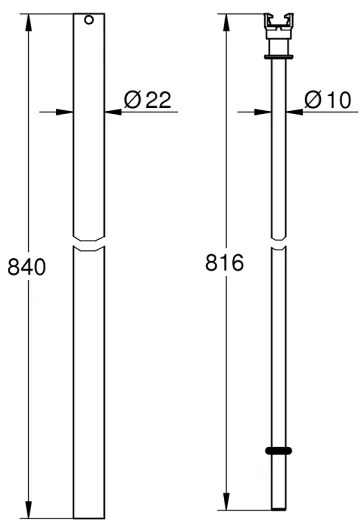GROHE 48515000 - Barra per sistema doccia, cromo lucido