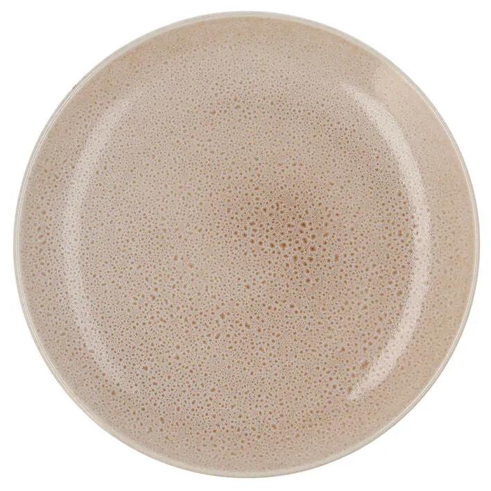 Piatto Piano Ariane Porous Ceramica Beige Ø 27 cm (6 Unità)