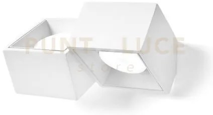 Nasso applique a parete 2 luci attacco gx53 biemissiva quadrata bia...