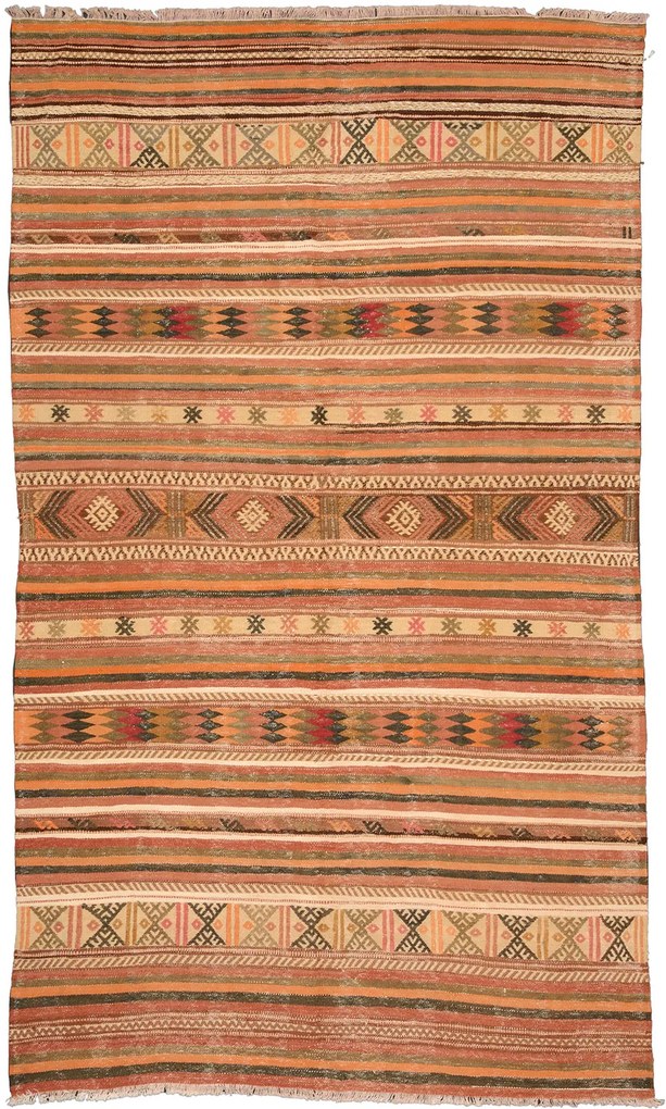 Kilim Tappeto 170 x 290 Beige (Tacchino) Tessuto A Mano