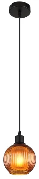 Globo 15638B - Lampadario a sospensione con filo ZUMBA 1xE27/25W/230V diametro 15 cm rame