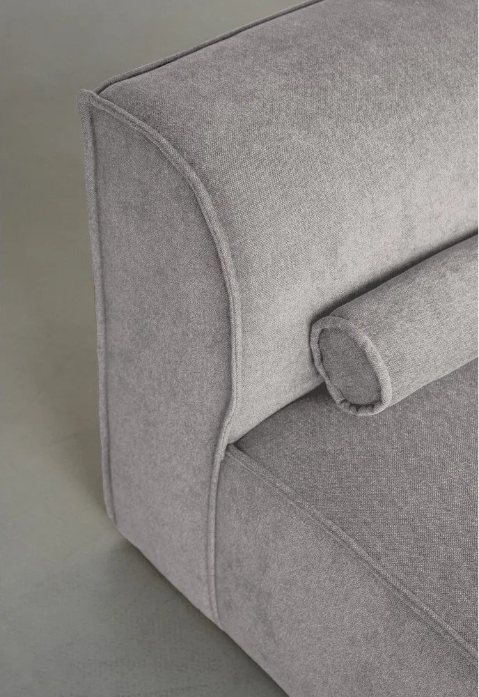 Divano componibile in grigio chiaro (con penisola a destra) Flex Felix – Miuform