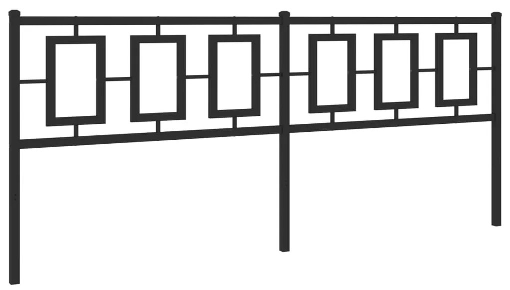 Testiera in metallo nero 193 cm