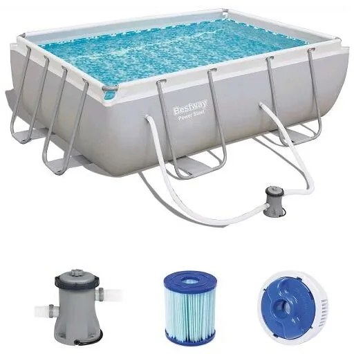 Bestway - 56629 Piscina Rigida Rettangolare Power Steel 282x196x84H cm